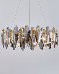 WOMO Smoked Crystal Round Chandelier-WM2187