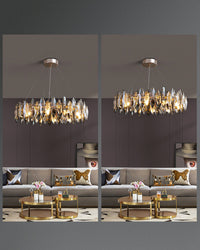 WOMO Smoked Crystal Round Chandelier-WM2187