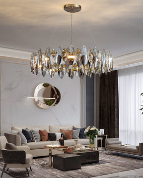 WOMO Smoked Crystal Round Chandelier-WM2187