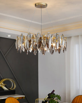 WOMO Smoked Crystal Round Chandelier-WM2187