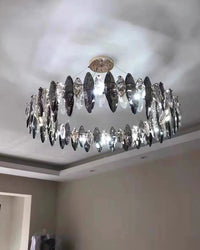 WOMO Smoked Crystal Round Chandelier-WM2187