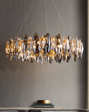 WOMO Smoked Crystal Round Chandelier-WM2187