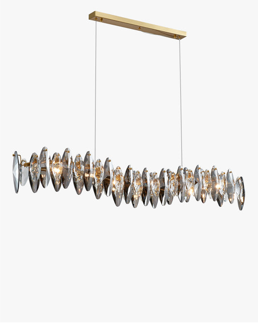 WOMO Smoked Crystal Linear Chandelier-WM2188