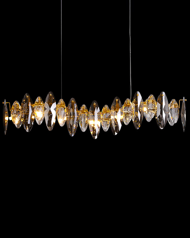 WOMO Smoked Crystal Linear Chandelier-WM2188