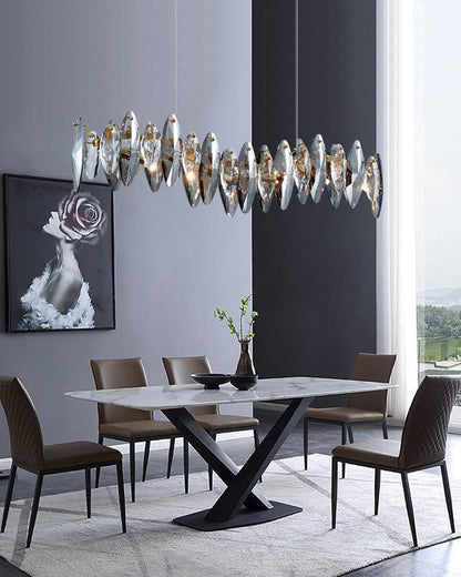 WOMO Smoked Crystal Linear Chandelier-WM2188