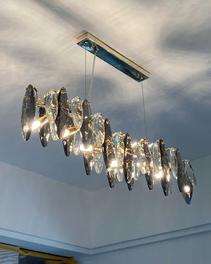 WOMO Smoked Crystal Linear Chandelier-WM2188
