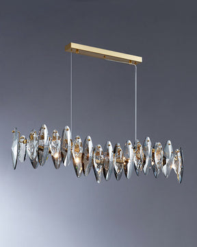 WOMO Smoked Crystal Linear Chandelier-WM2188