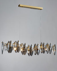 WOMO Smoked Crystal Linear Chandelier-WM2188