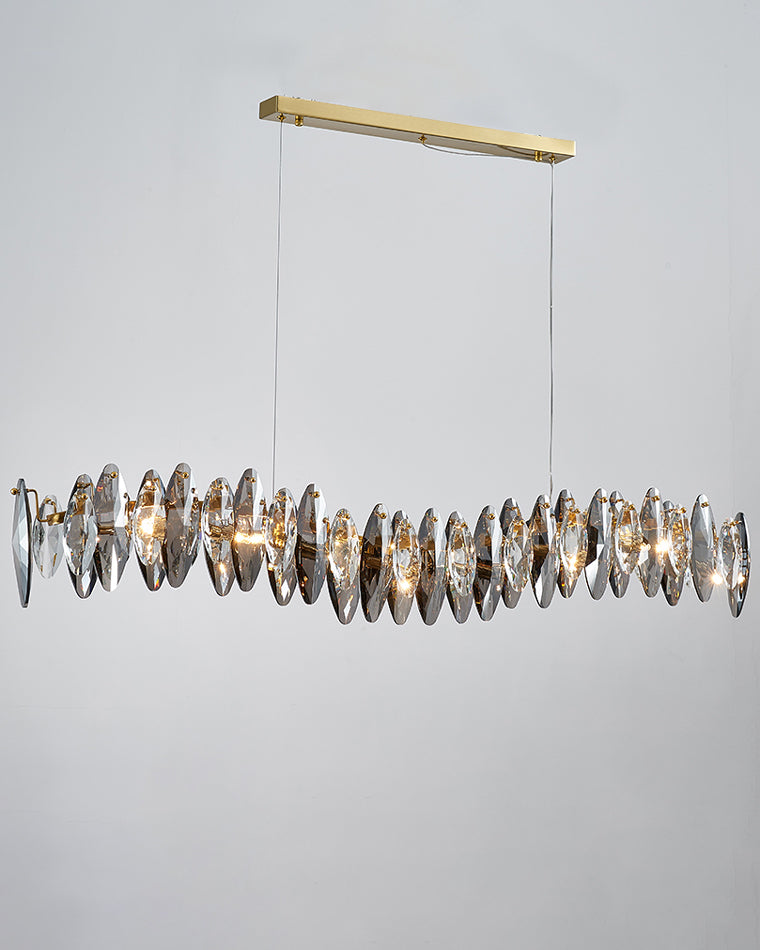 WOMO Smoked Crystal Linear Chandelier-WM2188