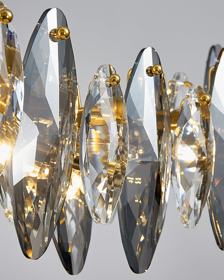 WOMO Smoked Crystal Linear Chandelier-WM2188