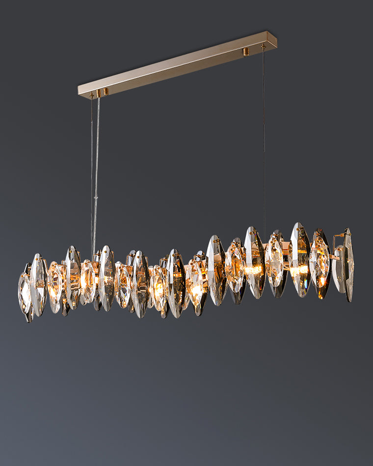 WOMO Smoked Crystal Linear Chandelier-WM2188