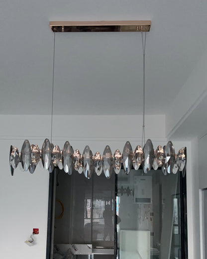 WOMO Smoked Crystal Linear Chandelier-WM2188
