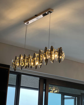 WOMO Smoked Crystal Linear Chandelier-WM2188