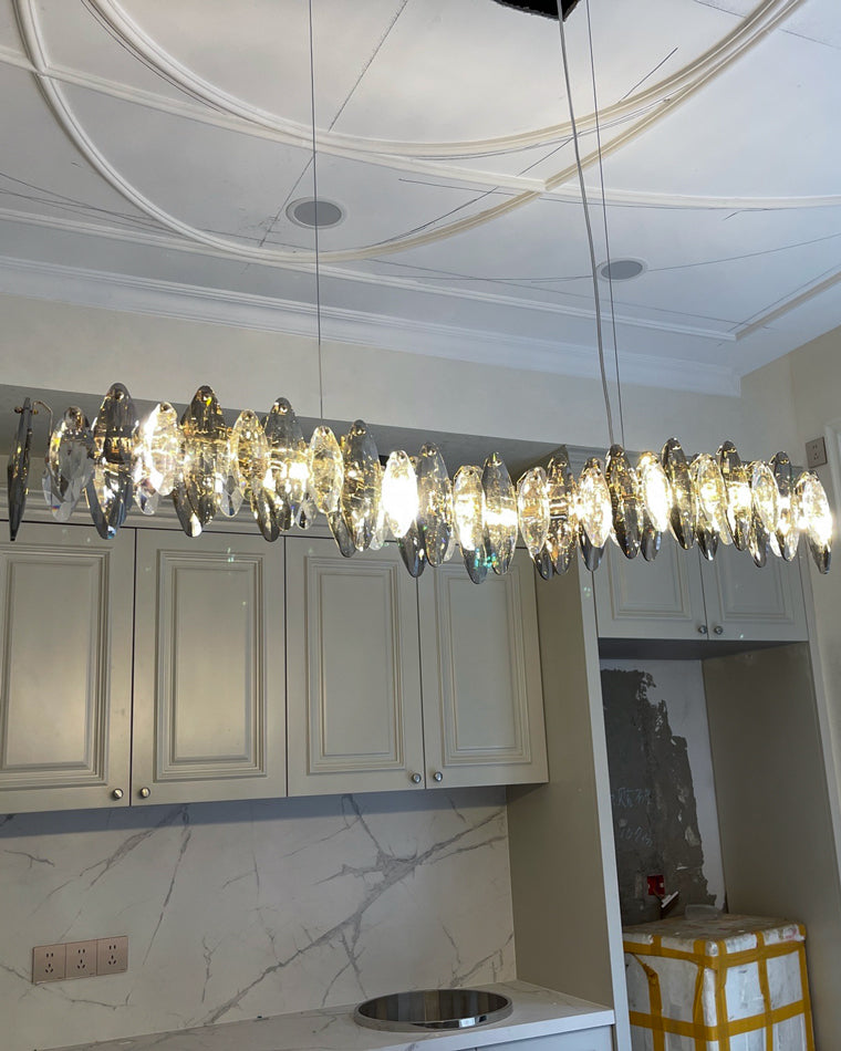 WOMO Smoked Crystal Linear Chandelier-WM2188