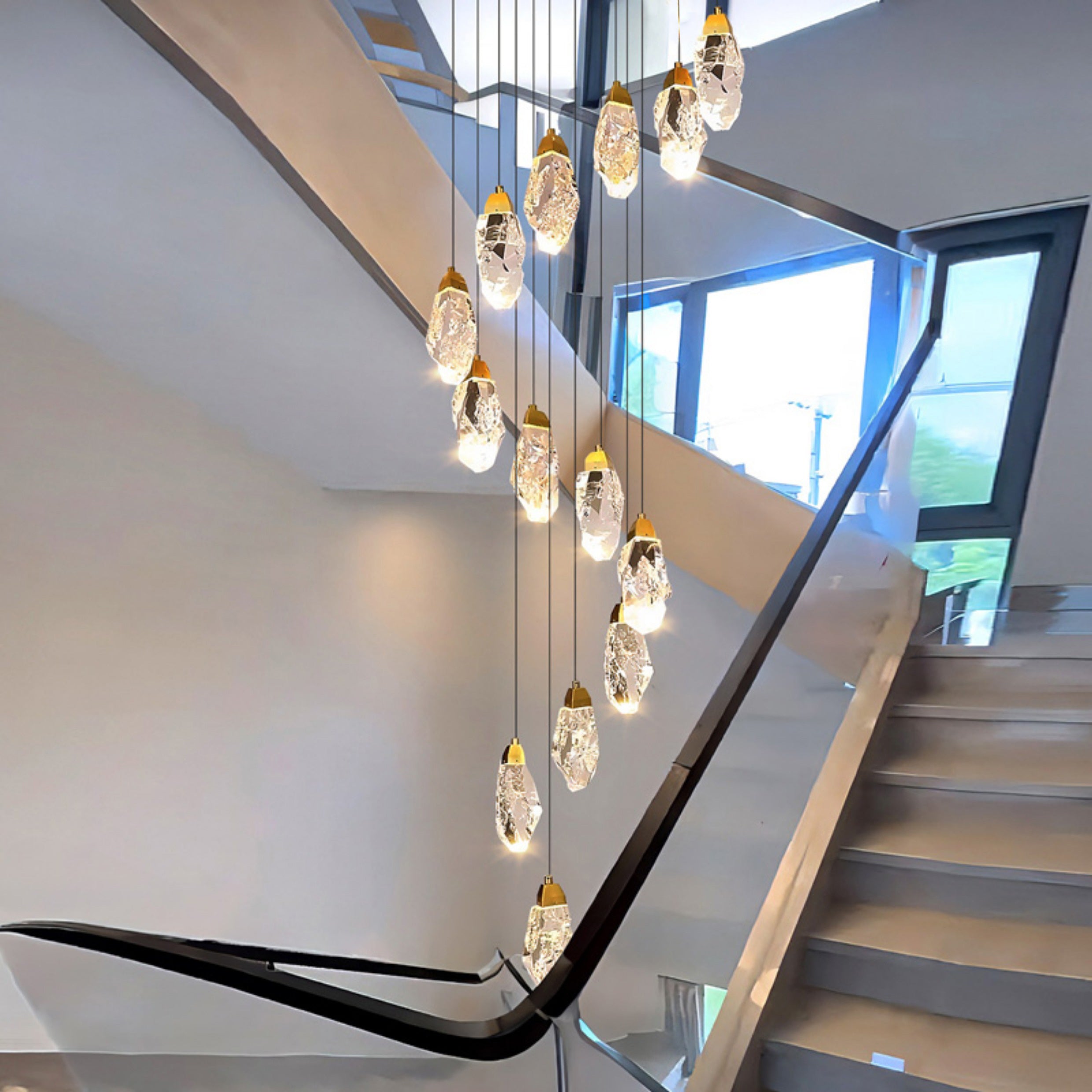 WOMO Crystal Raindrop Chandelier-WM3053