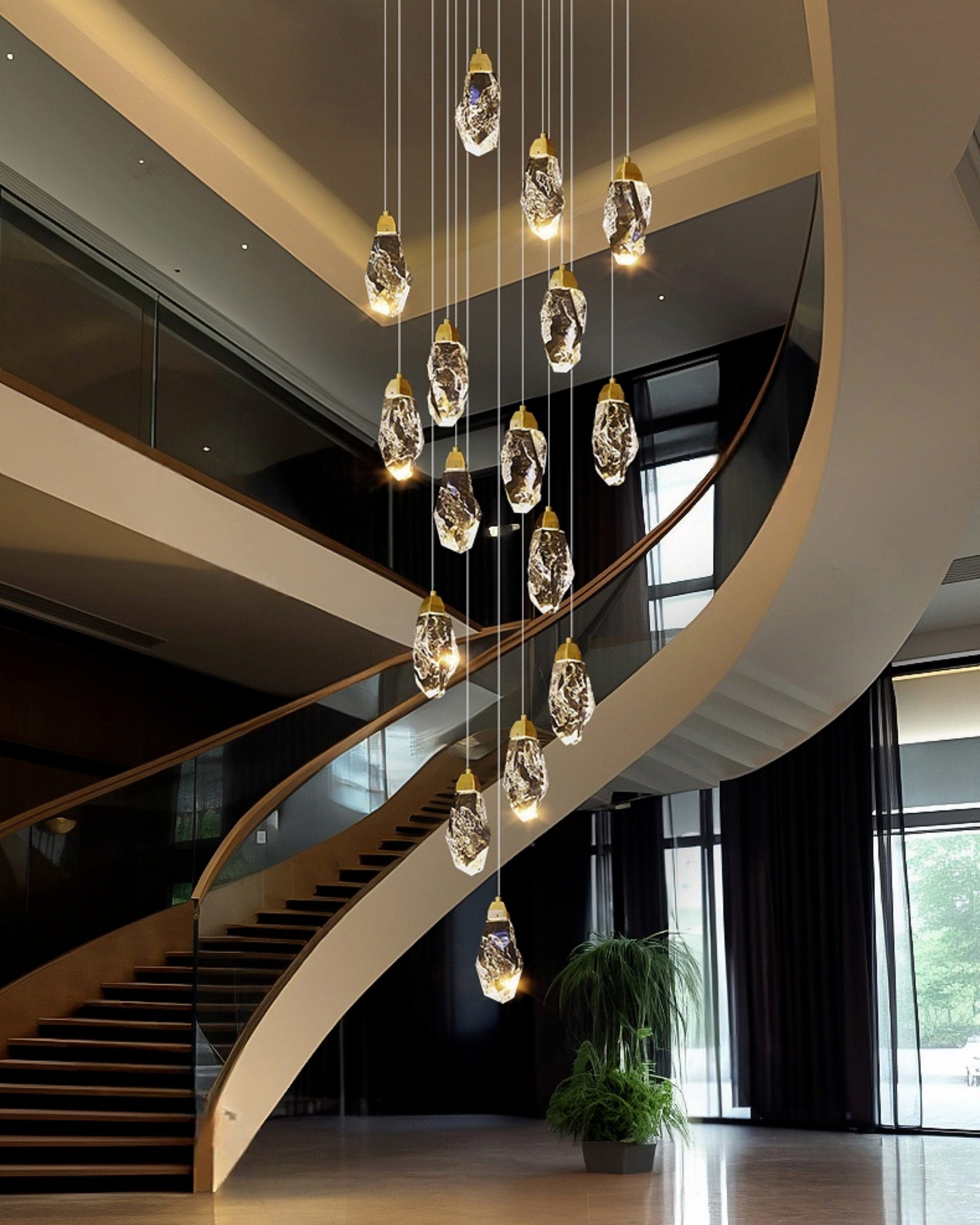 WOMO Crystal Raindrop Chandelier-WM3053