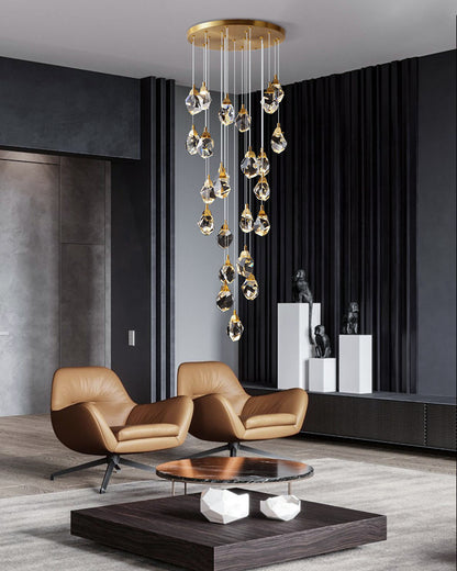 WOMO Rock Crystal Rain Chandelier-WM2189