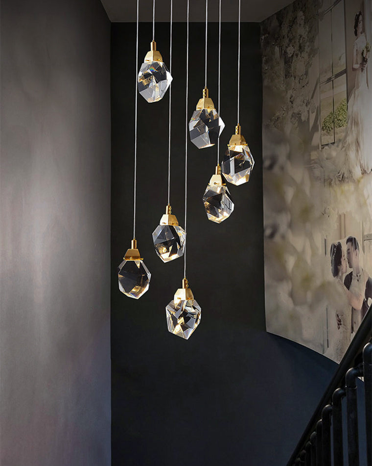 WOMO Rock Crystal Rain Chandelier-WM2189