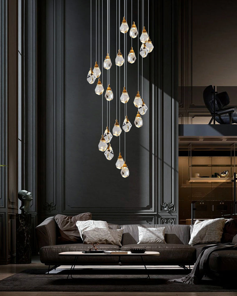 WOMO Rock Crystal Rain Chandelier-WM2189