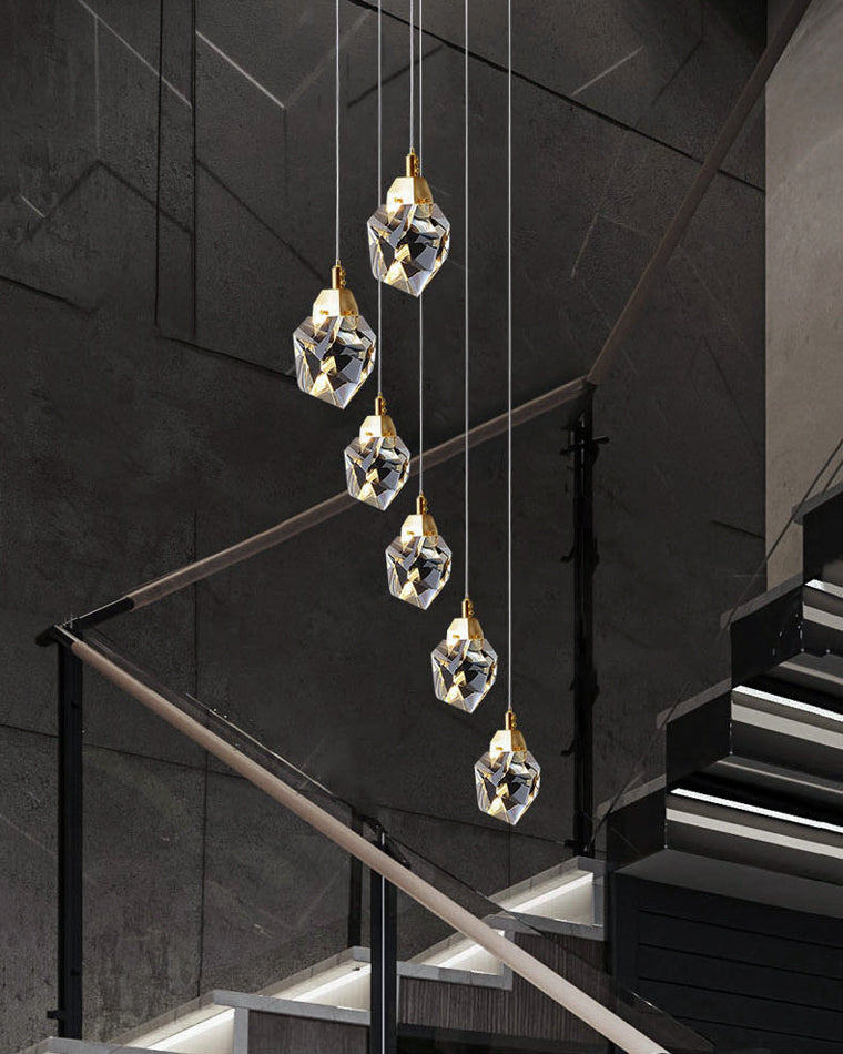 WOMO Rock Crystal Rain Chandelier-WM2189