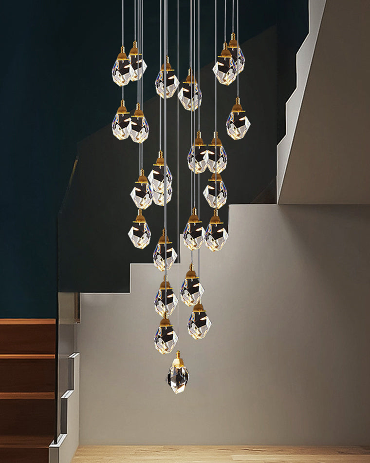 WOMO Rock Crystal Rain Chandelier-WM2189