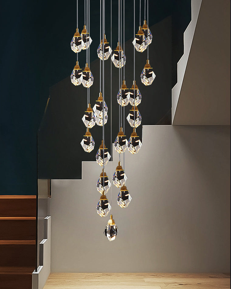 WOMO Rock Crystal Rain Chandelier-WM2189