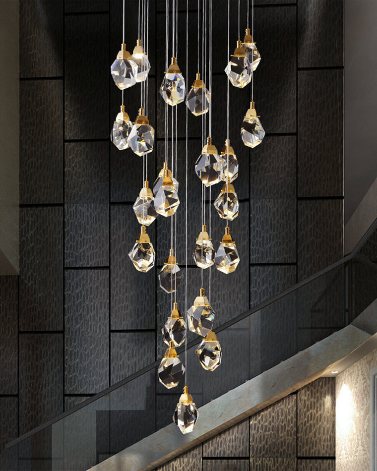 WOMO Rock Crystal Rain Chandelier-WM2189