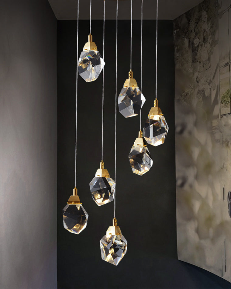 WOMO Rock Crystal Rain Chandelier-WM2189