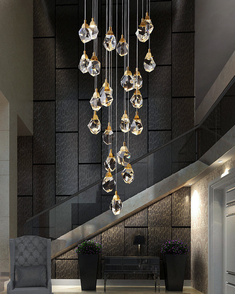 WOMO Rock Crystal Rain Chandelier-WM2189