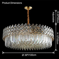WOMO Shield Crystal Round Chandelier-WM2190