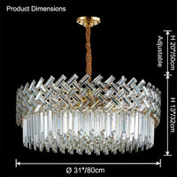 WOMO Shield Crystal Round Chandelier-WM2190