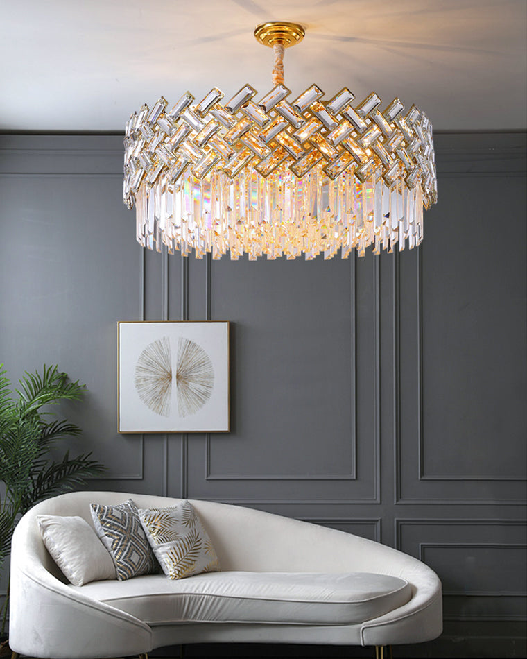 WOMO Shield Crystal Round Chandelier-WM2190