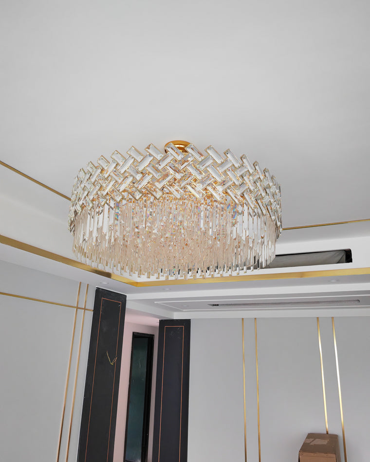 WOMO Shield Crystal Round Chandelier-WM2190