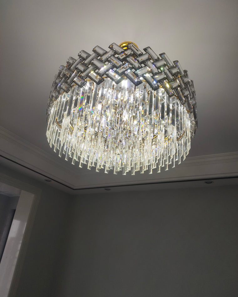 WOMO Shield Crystal Round Chandelier-WM2190