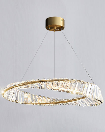 WOMO Möbius Crystal Prism Circular Chandelier-WM2191