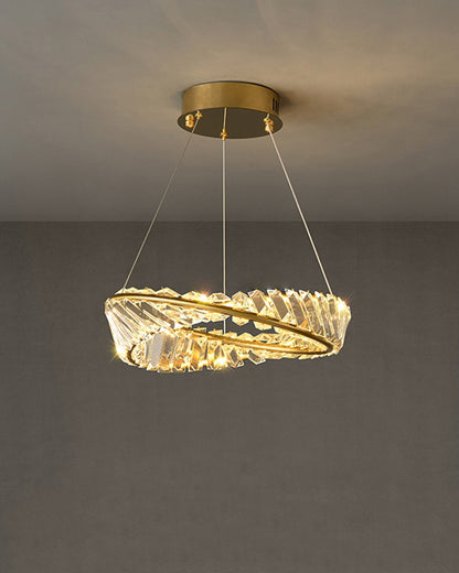 WOMO Möbius Crystal Prism Circular Chandelier-WM2191