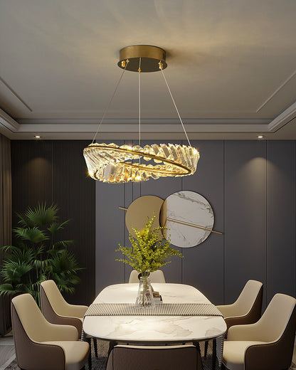 WOMO Möbius Crystal Prism Circular Chandelier-WM2191