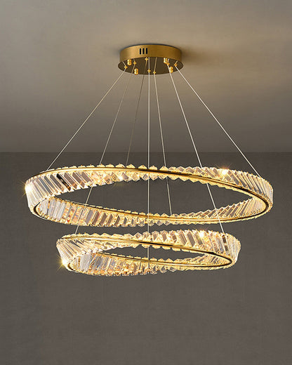 WOMO Möbius Crystal Prism Circular Chandelier-WM2191