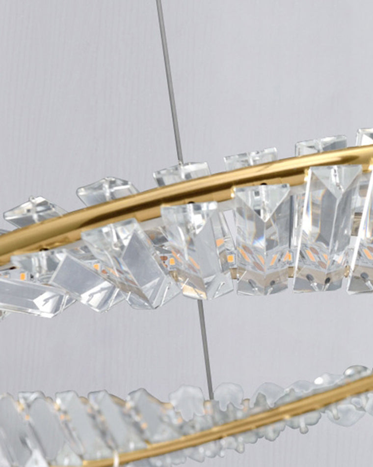 WOMO Möbius Crystal Prism Circular Chandelier-WM2191