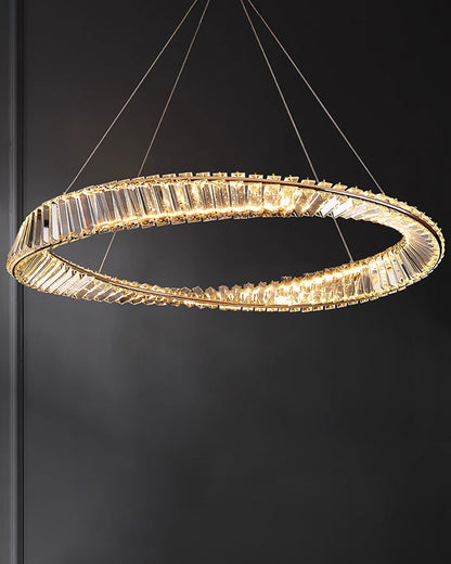 WOMO Möbius Crystal Prism Circular Chandelier-WM2191