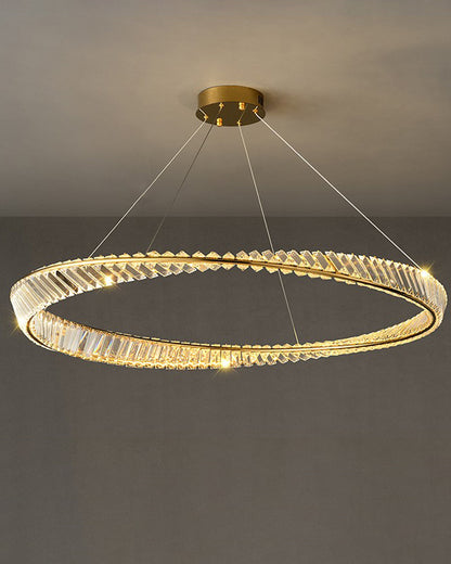 WOMO Möbius Crystal Prism Circular Chandelier-WM2191