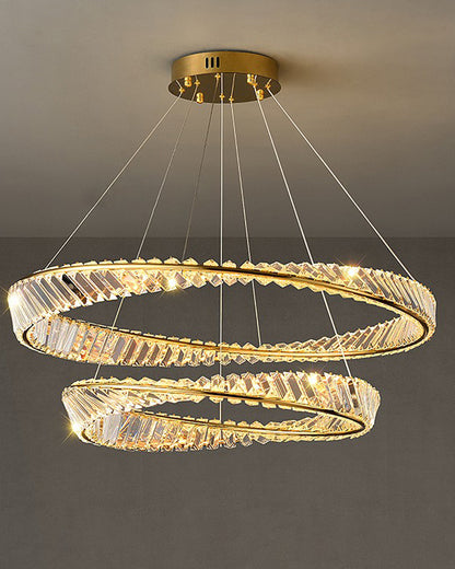 WOMO Möbius Crystal Prism Circular Chandelier-WM2191