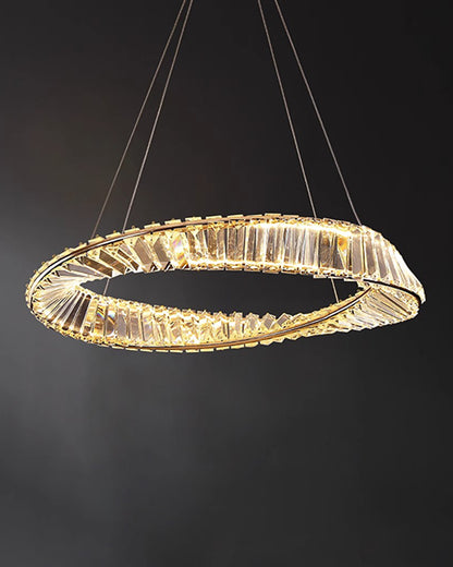 WOMO Möbius Crystal Prism Circular Chandelier-WM2191