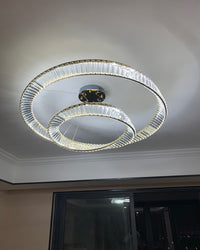 WOMO Möbius Crystal Prism Circular Chandelier-WM2191