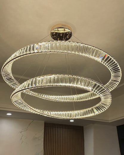 WOMO Möbius Crystal Prism Circular Chandelier-WM2191