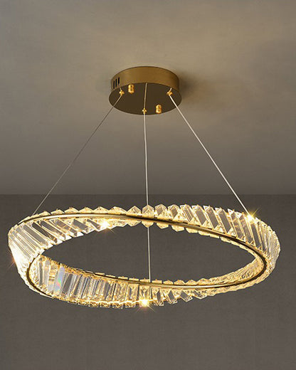 WOMO Möbius Crystal Prism Circular Chandelier-WM2191