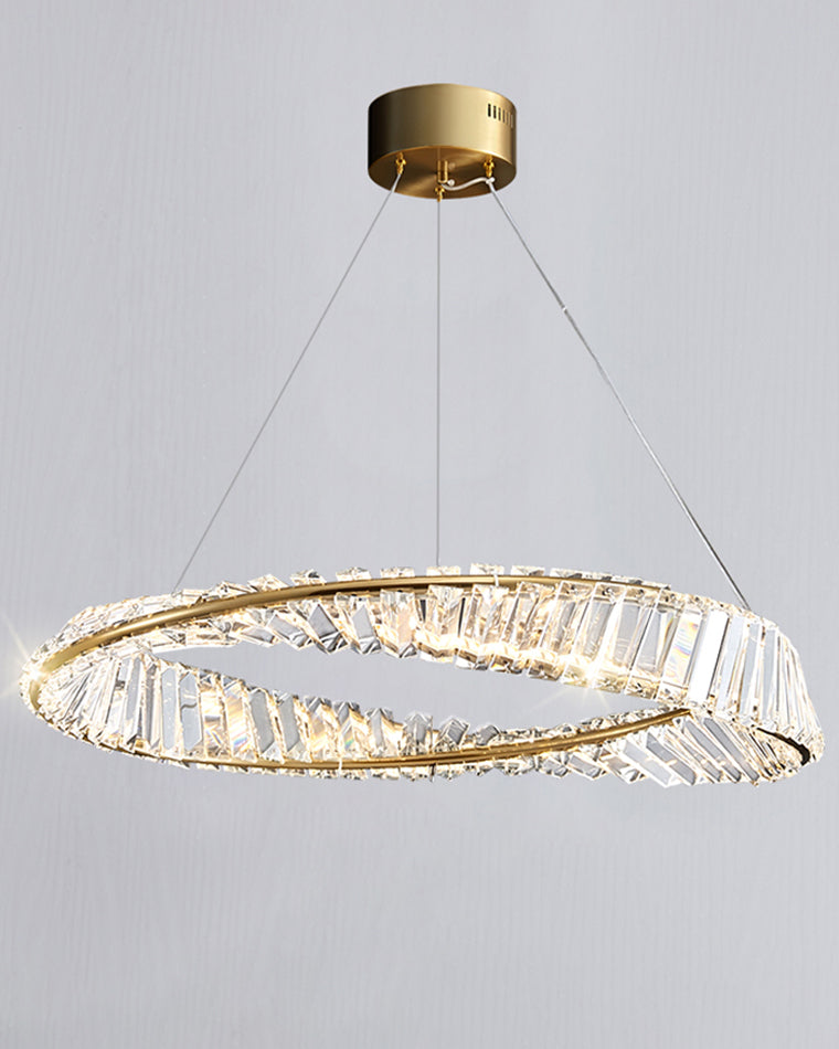 WOMO Möbius Crystal Prism Circular Chandelier-WM2191