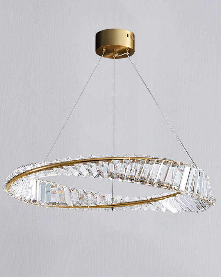 WOMO Möbius Crystal Prism Circular Chandelier-WM2191