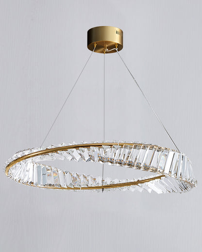 WOMO Möbius Crystal Prism Circular Chandelier-WM2191