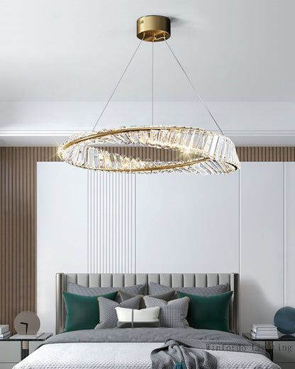 WOMO Möbius Crystal Prism Circular Chandelier-WM2191